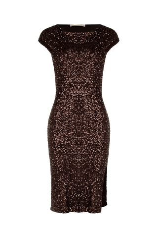 Robe fourreau - Marron