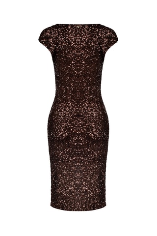 Robe fourreau - Marron