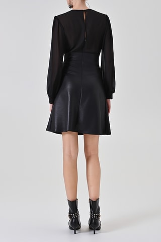 Robe patineuse bi-matière - Noir