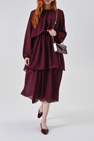 Robe midi - Bordeaux