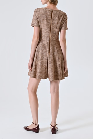 Robe patineuse en tweed - Camel