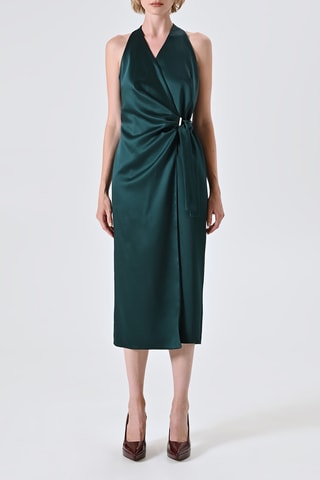 Robe portefeuille - Vert foncé