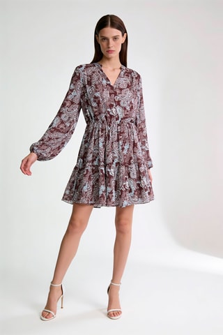 Robe patineuse - Marron foncé