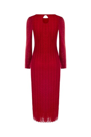 Robe midi - Rouge