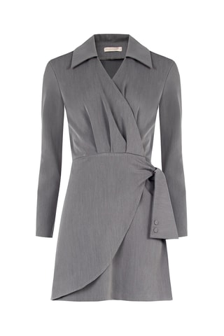 Robe portefeuille - Gris foncé