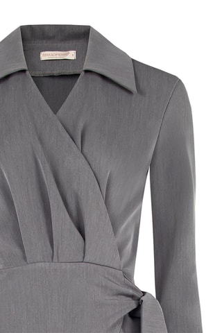 Robe portefeuille - Gris foncé