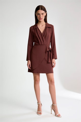 Robe portefeuille - Marron