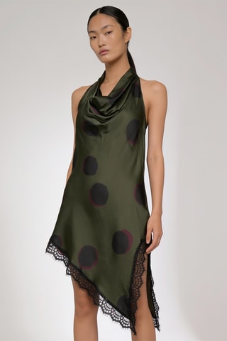 Robe asymétrique - Vert foncé