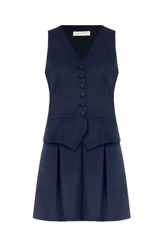 Robe trompe-l’œil - Bleu marine