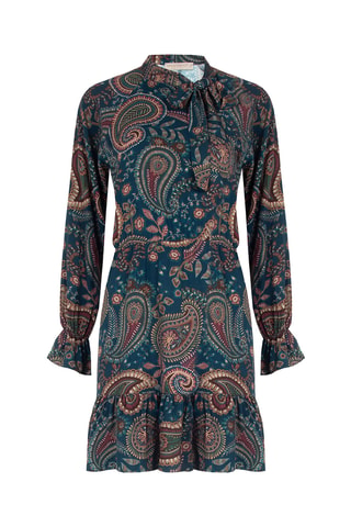 Robe patineuse - Bleu pétrole