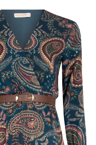 Robe midi - Bleu pétrole