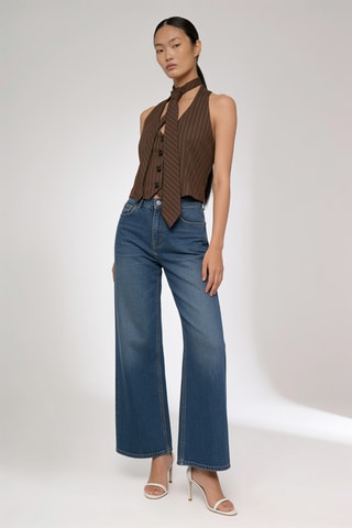 Gilet de costume et cravate - Marron