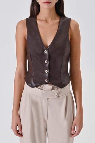 Gilet de costume - Marron foncé