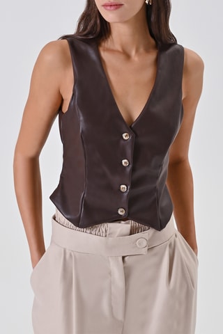 Gilet de costume - Marron foncé