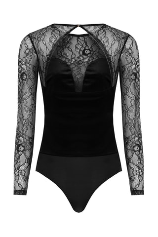 Body en velours - Noir