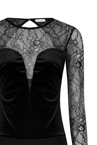 Body en velours - Noir