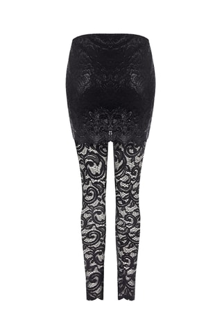 Legging en dentelle 2-en-1 - Noir