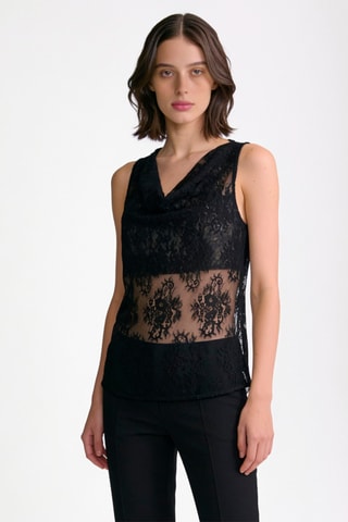 Blouse en dentelle - Noir