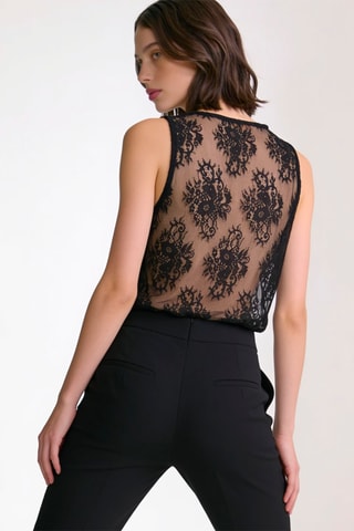 Blouse en dentelle - Noir