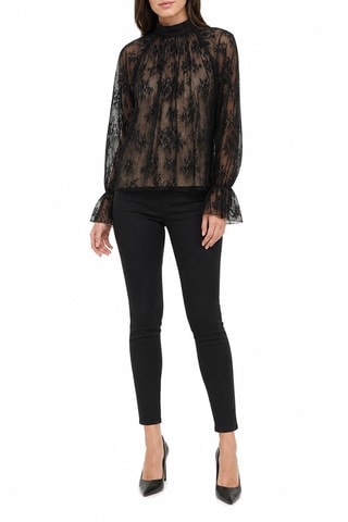 Blouse en dentelle - Noir