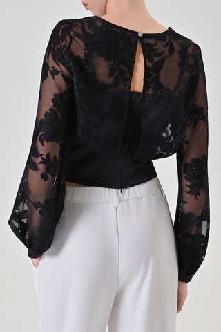 Blouse en dentelle - Noir