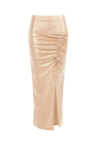 Jupe longue taille haute - Doré