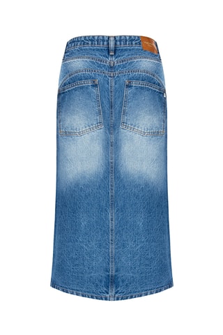 Jupe midi en jean - Bleu