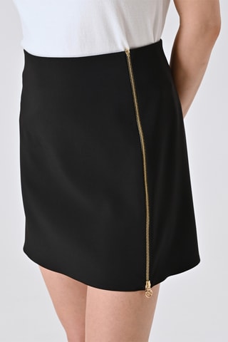 Jupe droite taille haute - Noir