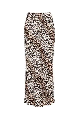 Jupe longue taille haute - Beige