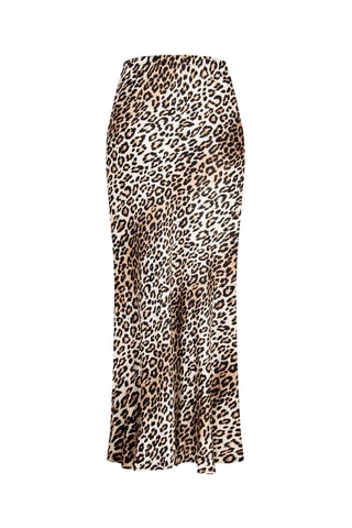 Jupe longue taille haute - Beige
