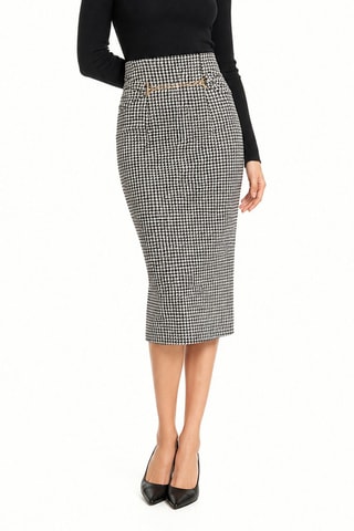 Jupe fourreau taille haute - Noir