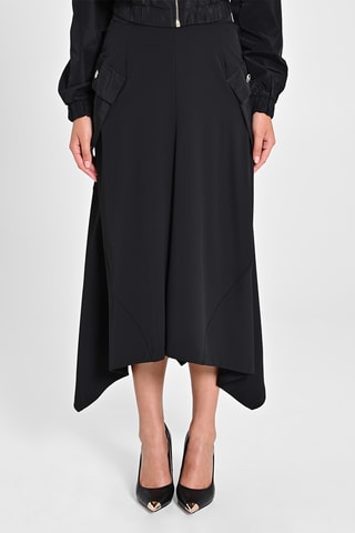 Jupe trapèze taille haute - Noir