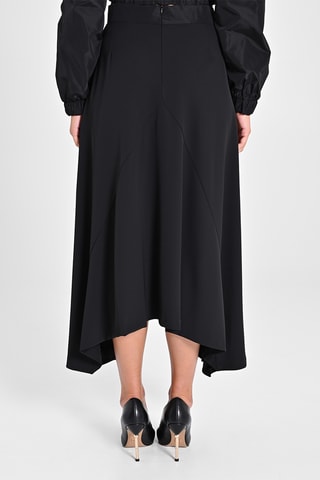 Jupe trapèze taille haute - Noir