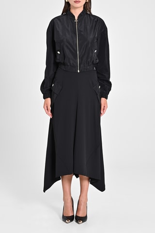 Jupe trapèze taille haute - Noir