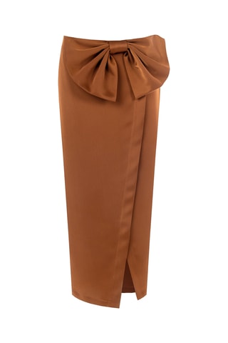 Jupe midi - Marron