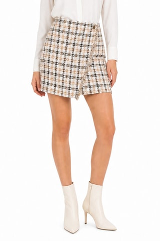 Minijupe en tweed - Marron