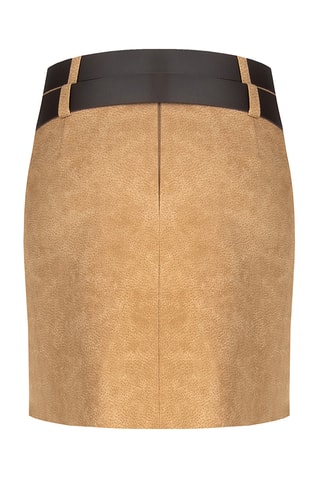 Jupe droite taille haute - Beige