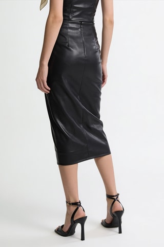 Jupe midi taille haute - Noir
