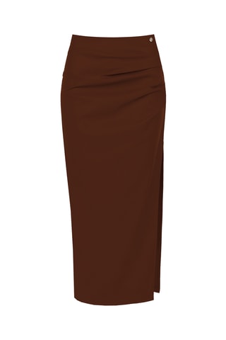 Jupe droite - Marron