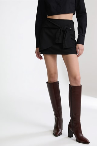 Minijupe taille haute - Noir