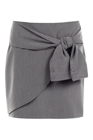Minijupe portefeuille - Gris