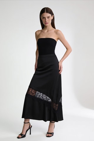 Jupe longue taille haute - Noir