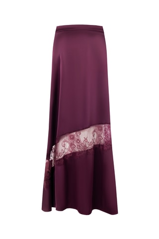 Jupe longue taille haute - Bordeaux