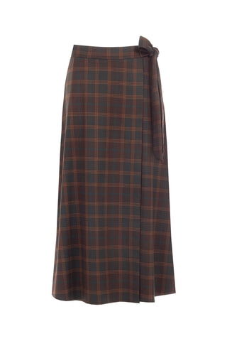 Jupe portefeuille taille haute - Vert