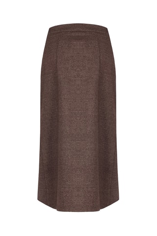 Jupe midi - Marron chiné