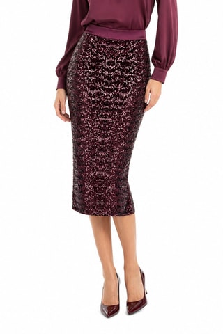 Jupe fourreau - Bordeaux