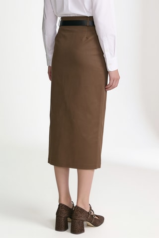 Jupe midi - Marron