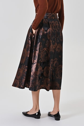 Jupe midi - Marron