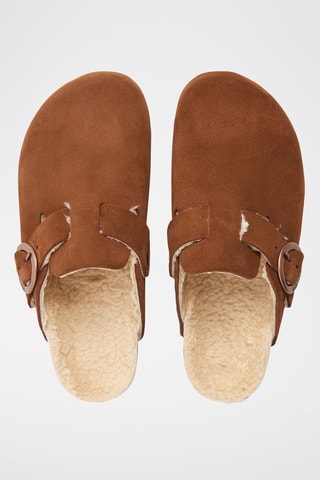 Sabot in pelle - Marrone