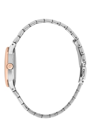 Stalen Verguld Roségoud Quartz Horloge